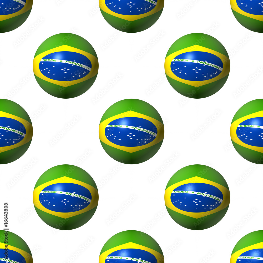 Fototapeta premium seamless Brazilian flag spheres