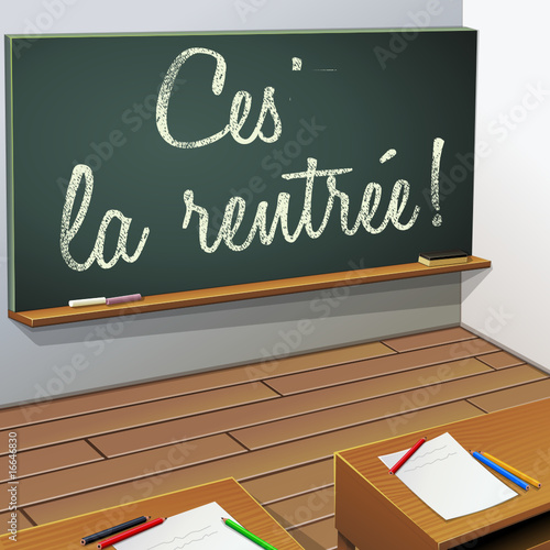 Salle de classe le jour de la rentrée