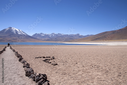 Lagunas Miscanti and Meniques in Atacama desert near Andes. photo