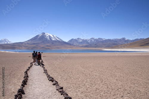 Lagunas Miscanti and Meniques in Atacama desert near Andes. photo