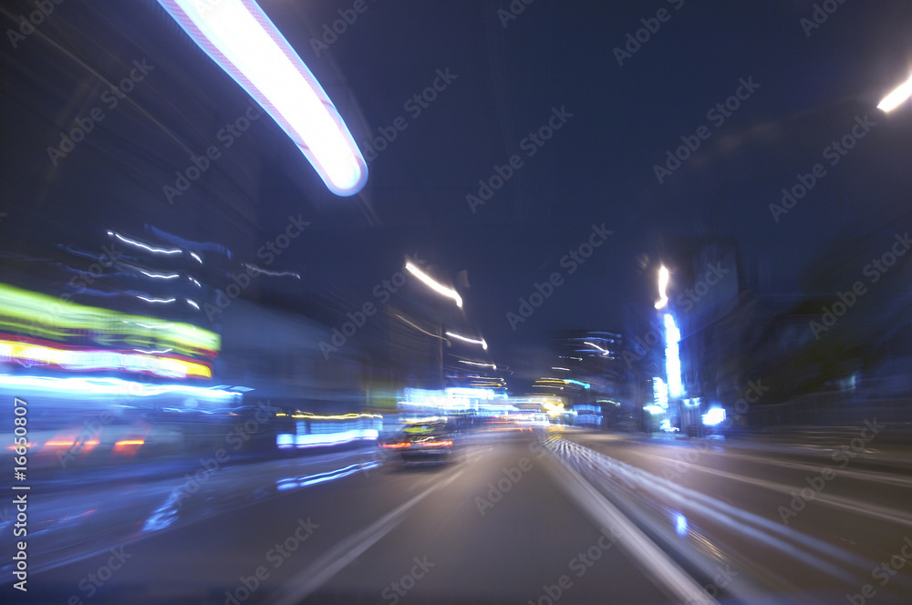 夜の道路 夜の道路