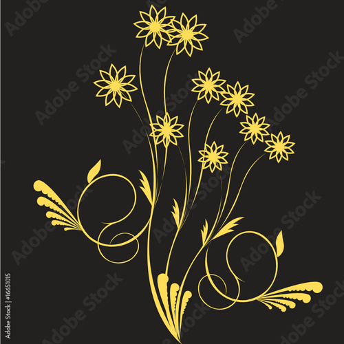 yellow flowers on gray