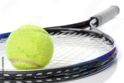Tennis racket and ball © Nikola Bilic