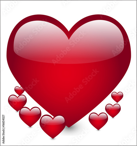 red glass heart