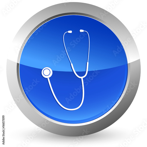 Stethoskop, Medizin - Button