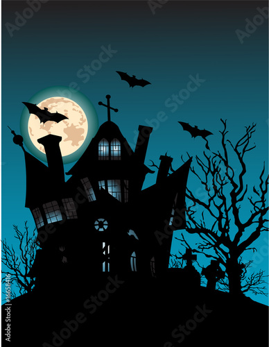 Haunted house on hill