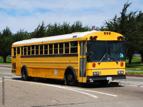 traditional american yellow school bus