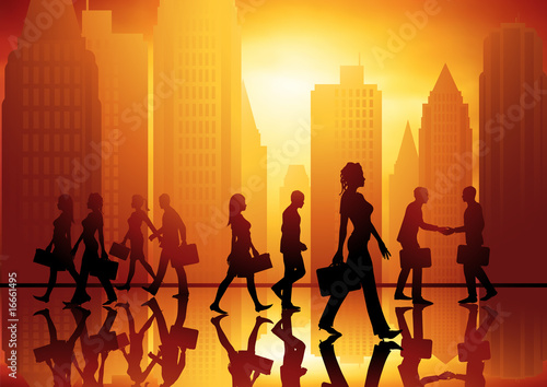 Walking Business People