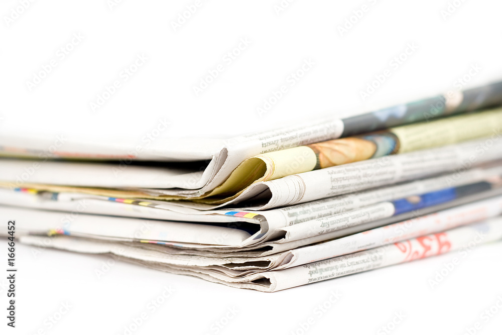 Fototapeta premium Stack of newspapers