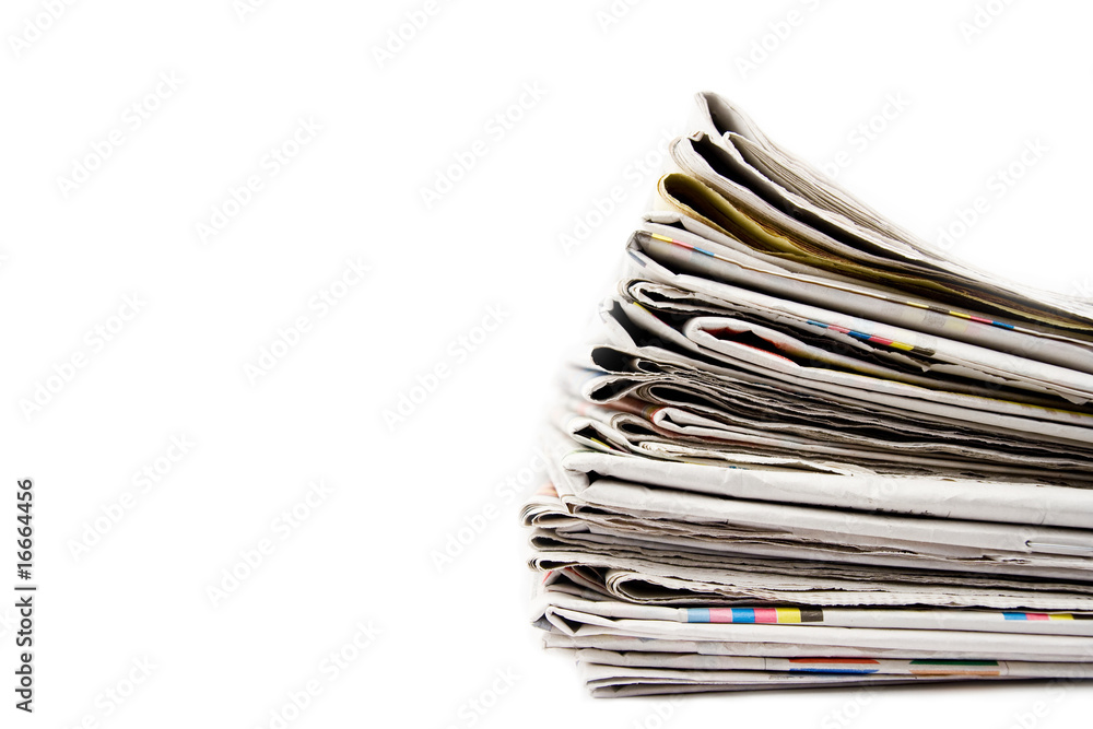 Stack of newspapers