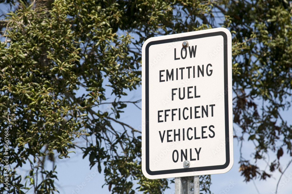 Fuel Efficient Parking Sign