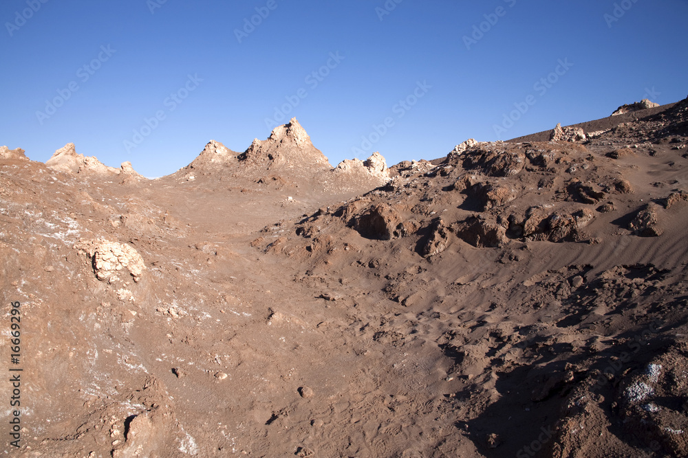 Moon Valley in Atacama desert near San Pedro de Atacama.