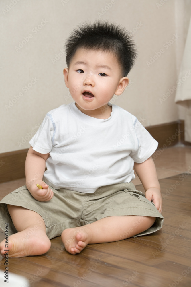 Expression of Asian toddler Expression of Asian toddler