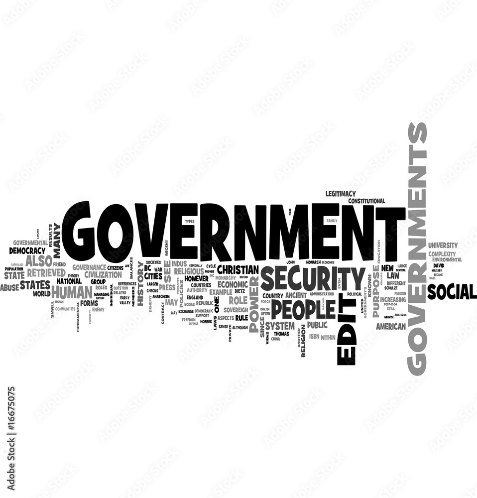 Government word cloud