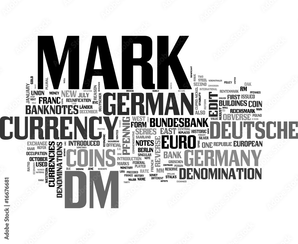 Deutsche Mark word cloud