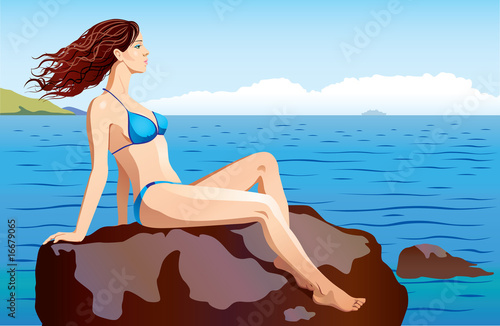 girl end sea