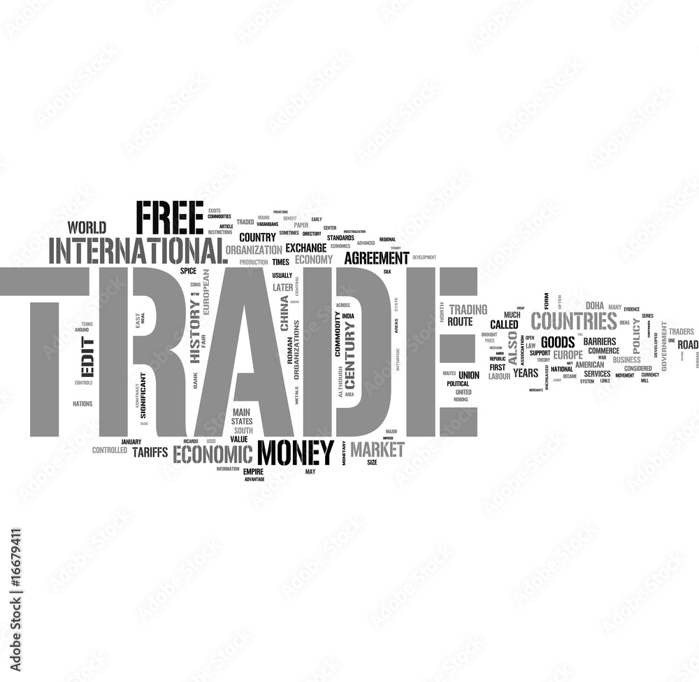 Obraz premium Trading tag cloud