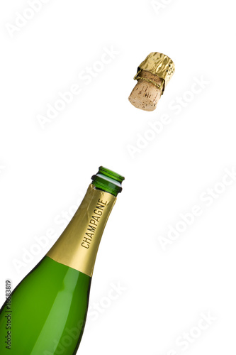 Knallender Champagnerkorken