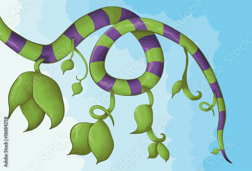 Hand drawn illustrated vine