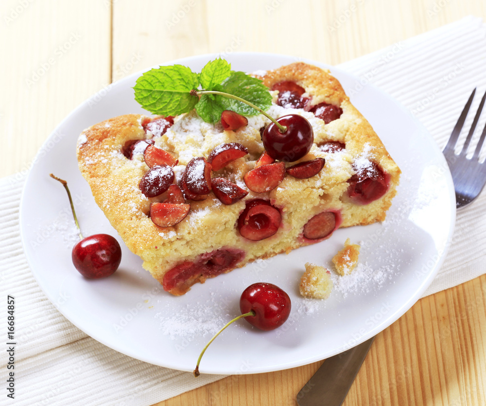 Cherry sponge cake