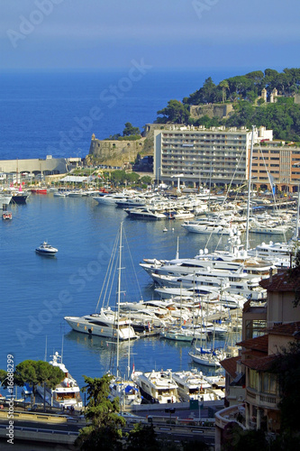 Bird view of sea port of Monte-Carlo, Monaco