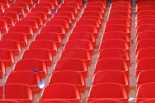 Red empty stadium seats © katatonia