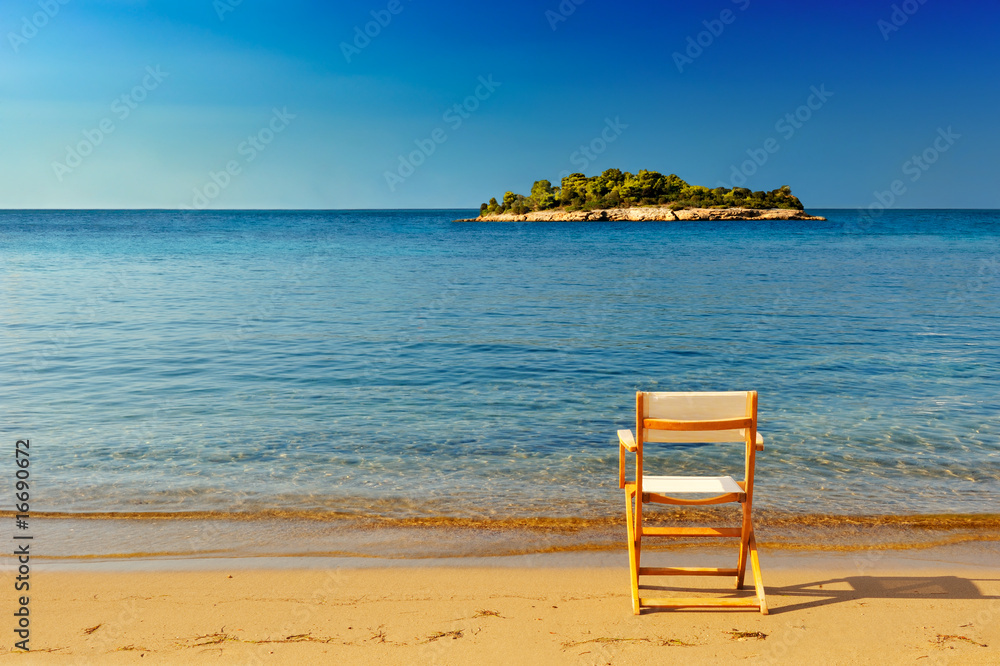 Chair on a sandy beach