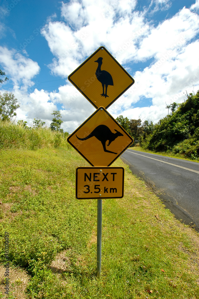 Verkehrsschild in Australien