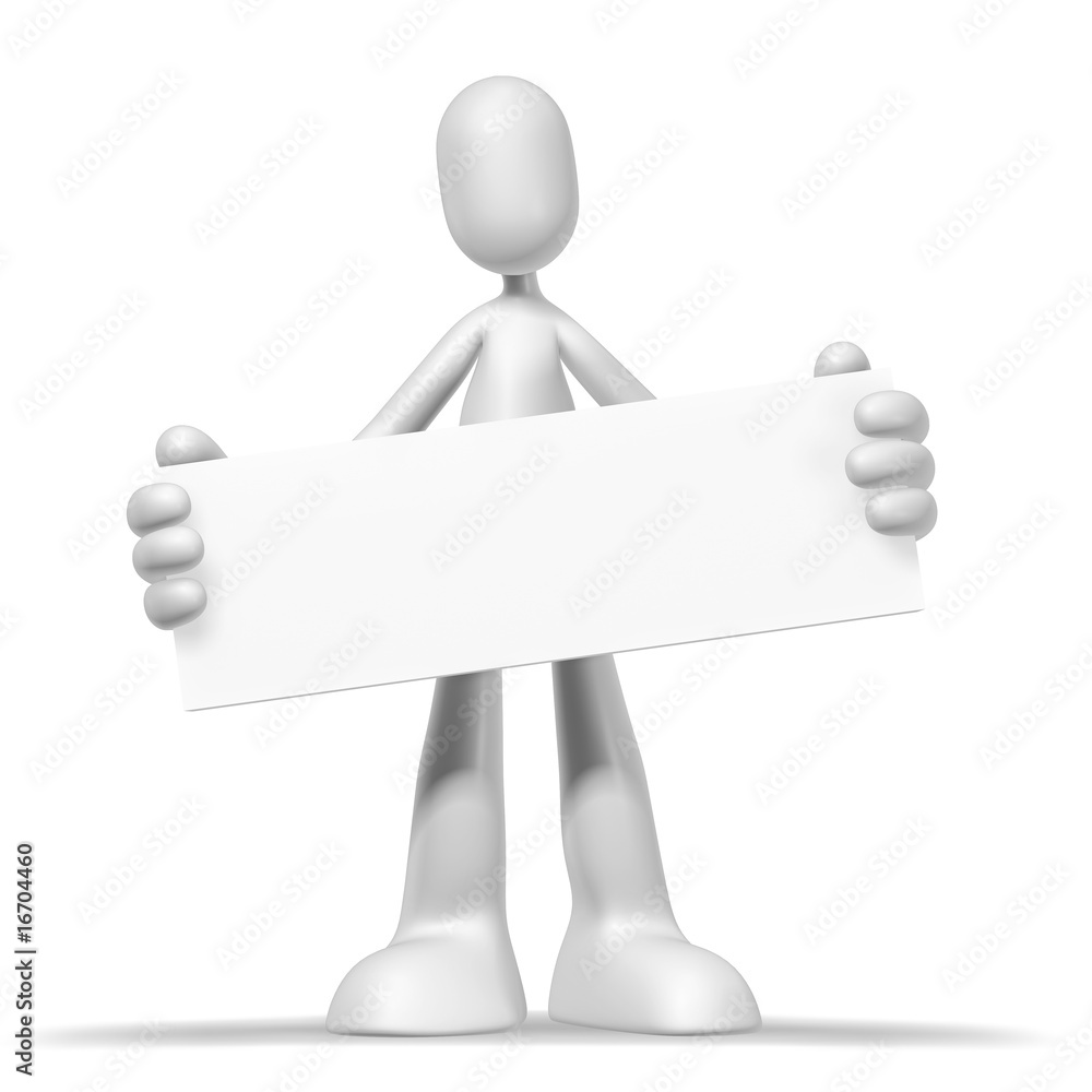 3d character and blank 3d character and blank
