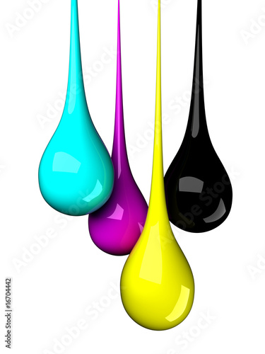 Drops in CMYK