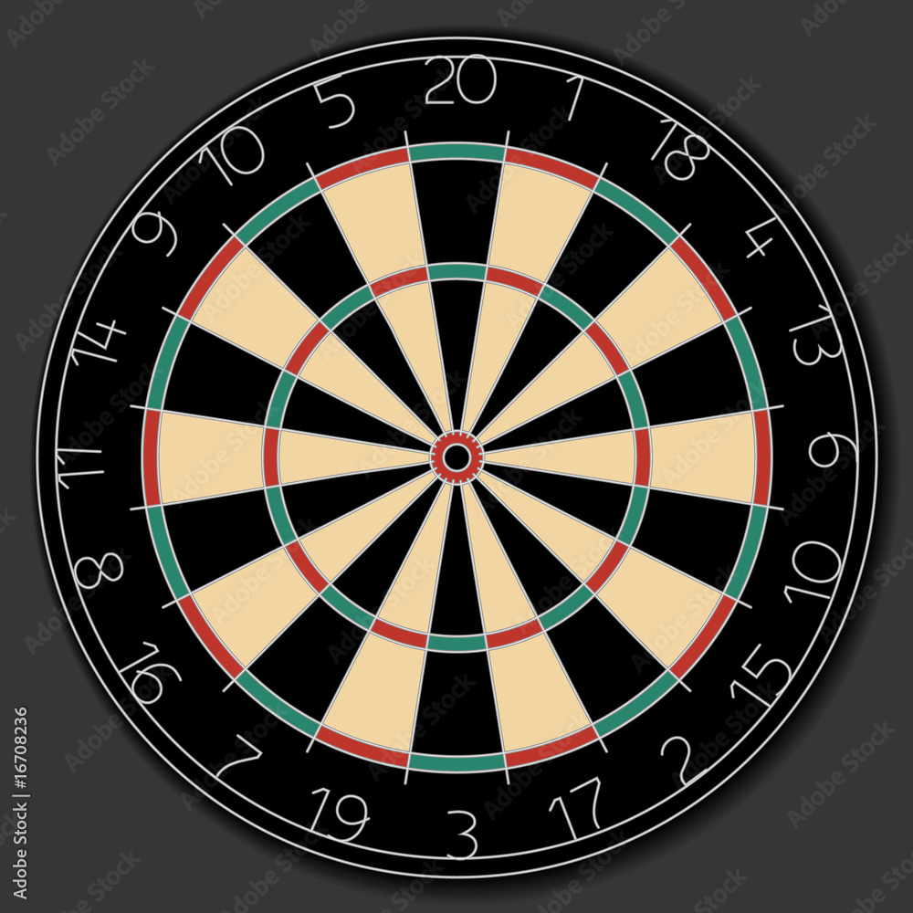 traditional round dartboard vector image traditional round dartboard vector image