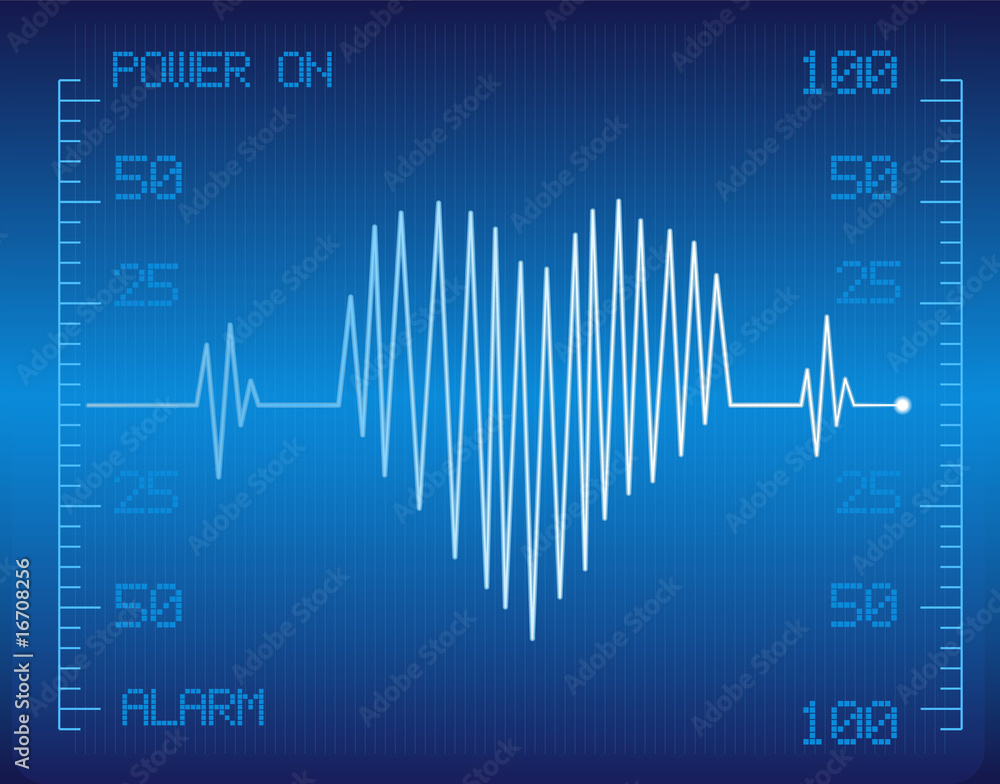 medical cardio monitor with heart vector image