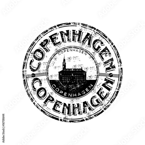 Copenhagen grunge rubber stamp