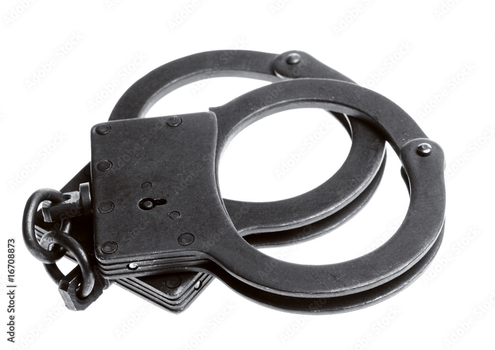 Obraz premium handcuffs on white background..