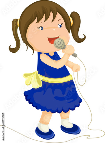 little girl singing