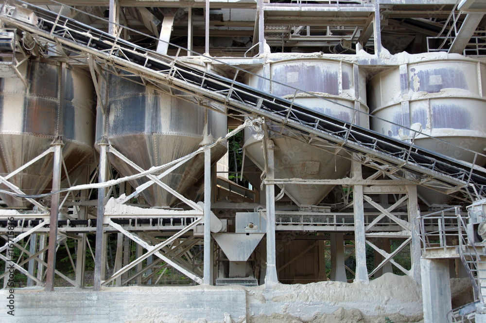 A stone mill industrial assembly at a german stone quarry A stone mill industrial assembly at a german stone quarry