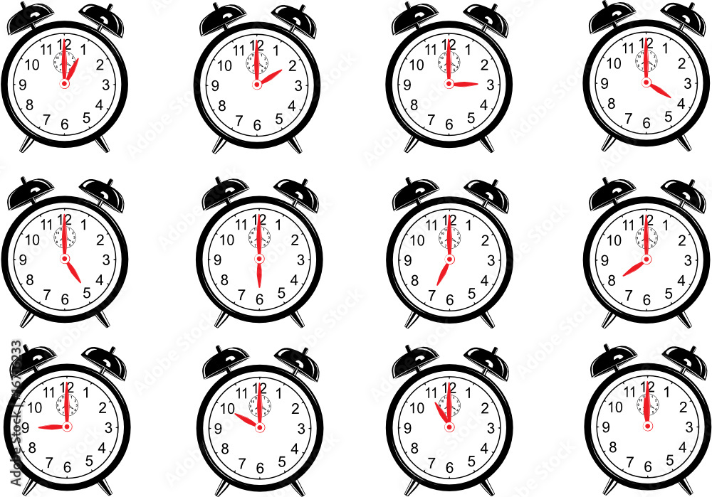 Naklejka premium PENDULE 12H