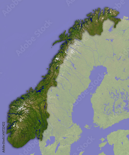 Norwegen Karte 3D d