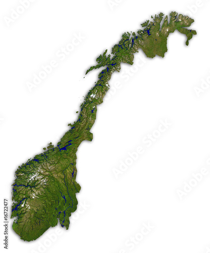 Norwegen Karte 3D df