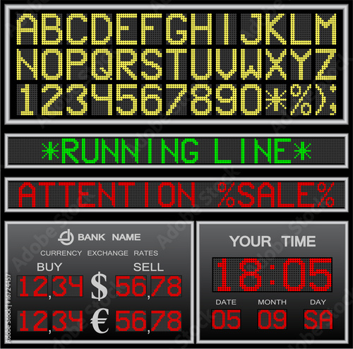 vector electronic alphabet