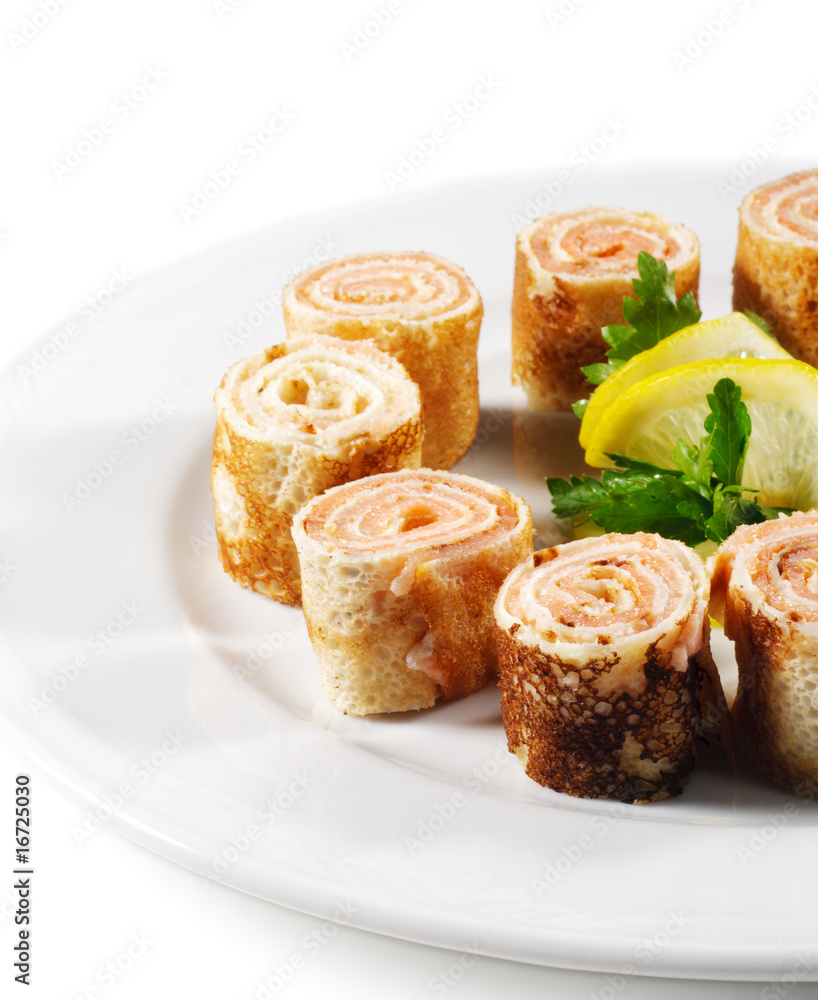 Pancakes with Salmon Pancakes with Salmon