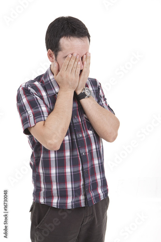 an worried man