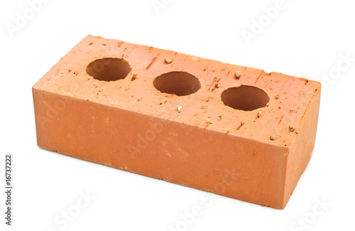 Building brick on white background