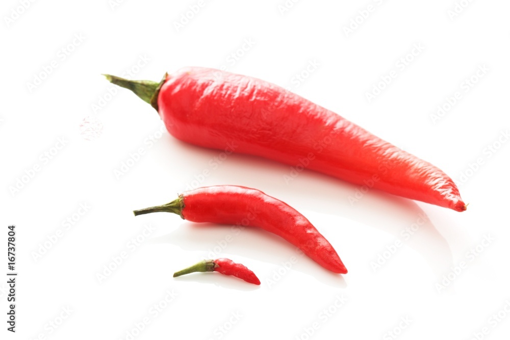 Collection of red chili of different sizes Collection of red chili of different sizes