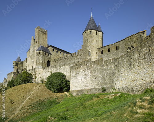 Carcassone is a fortified French town in province of Languedoc