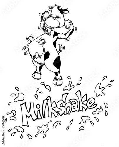 Kuh, Milkshake, Milch, Euter, schütteln