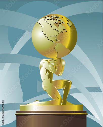 Atlas supporting the World