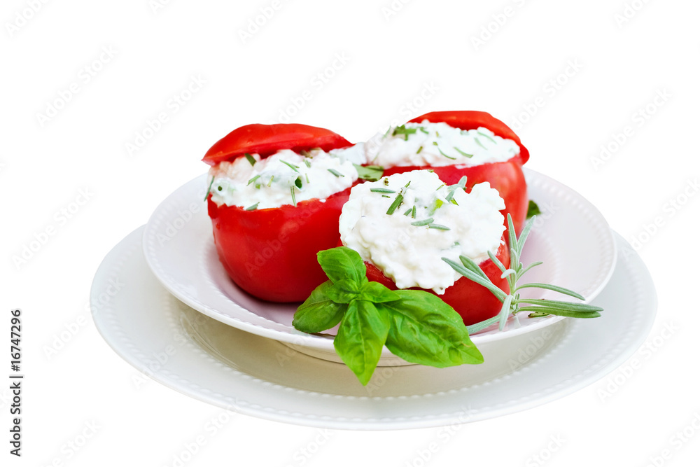 Stuffed Tomatoes isolated with clipping path included. Stuffed Tomatoes isolated with clipping path included.