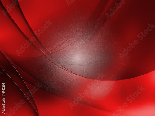 Abstract red Composition with lines and curves