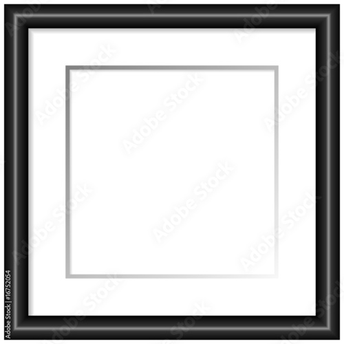 Empty square black frame to insert your artwork